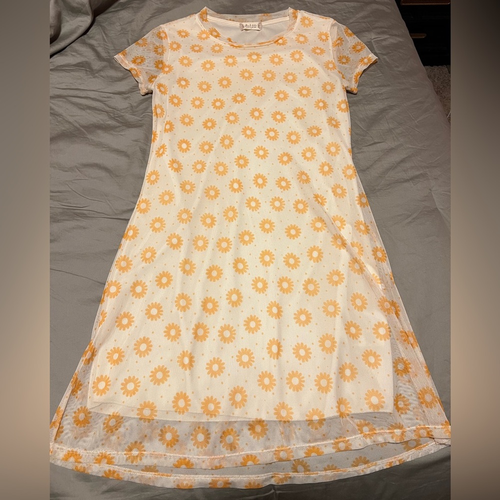 Altar'd State White and Orange Floral Dress